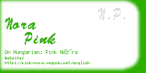 nora pink business card